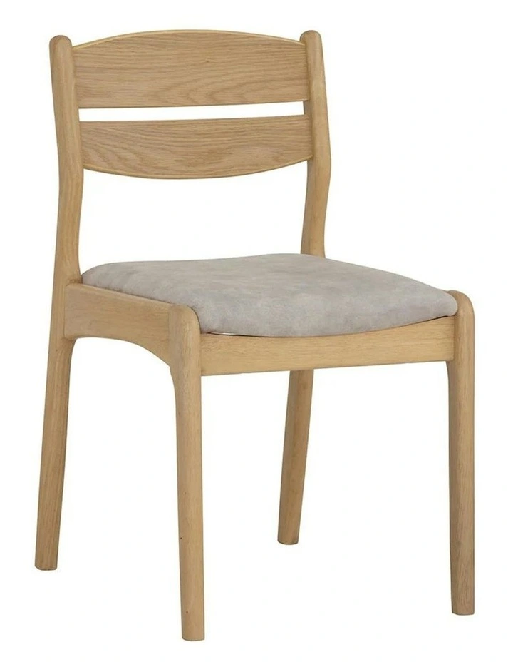 REVA Dining Chair - Oak & Beige image 1