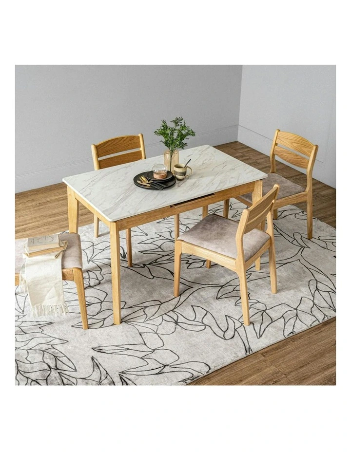 REVA Dining Chair - Oak & Beige image 3