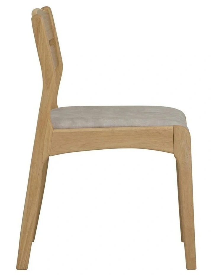 REVA Dining Chair - Oak & Beige image 5