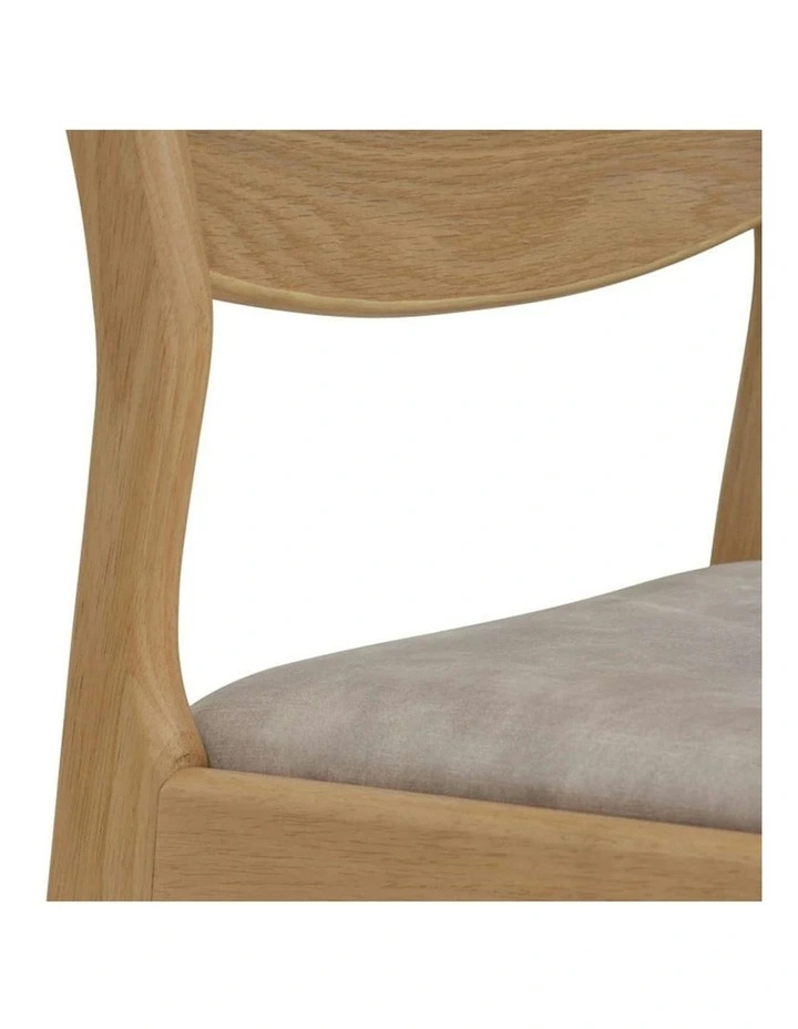 REVA Dining Chair - Oak & Beige image 7