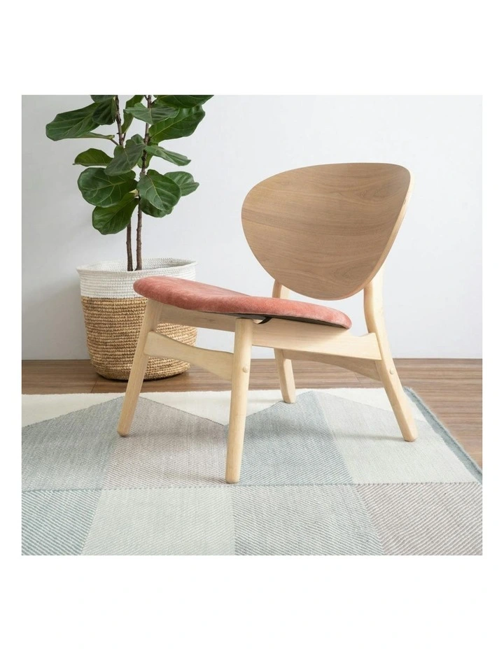 POLARA Lounge Chair - Oak & Salmon image 2