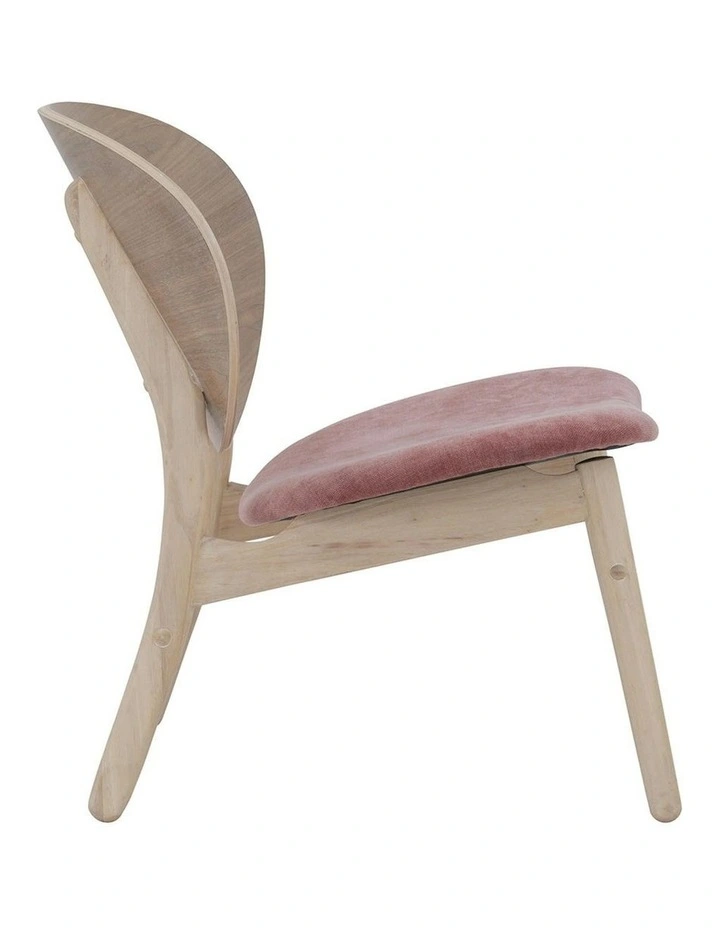 POLARA Lounge Chair - Oak & Salmon image 3