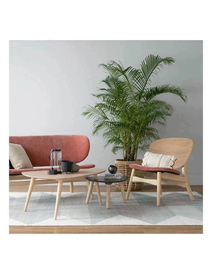 POLARA Lounge Chair - Oak & Salmon image 5