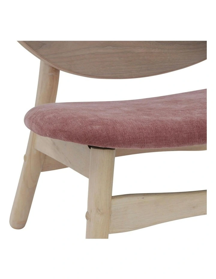 POLARA Lounge Chair - Oak & Salmon image 6