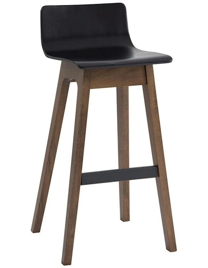 AVA Bar Stool - Black & Walnut image 4