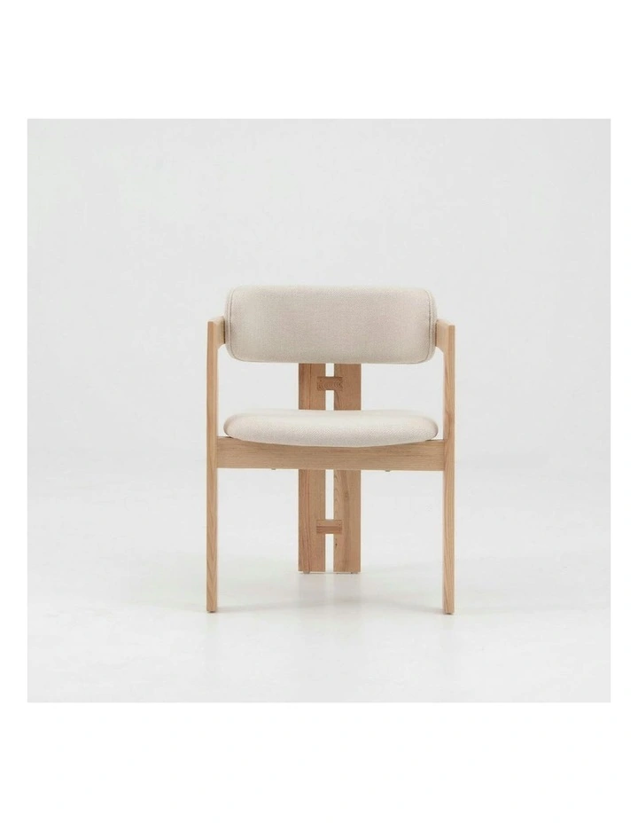 JALEN Dining Arm Chair - Cream & Natural image 2