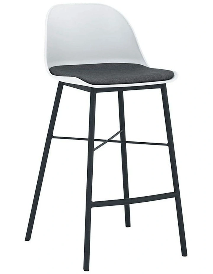 LAXMI Counter Stool - White & Black image 1