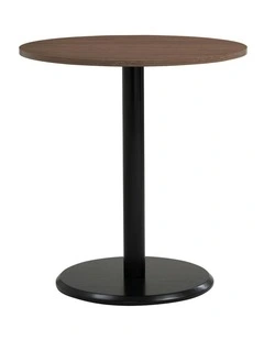 RUNDA Round Dining Table 70cm - Walnut & Black