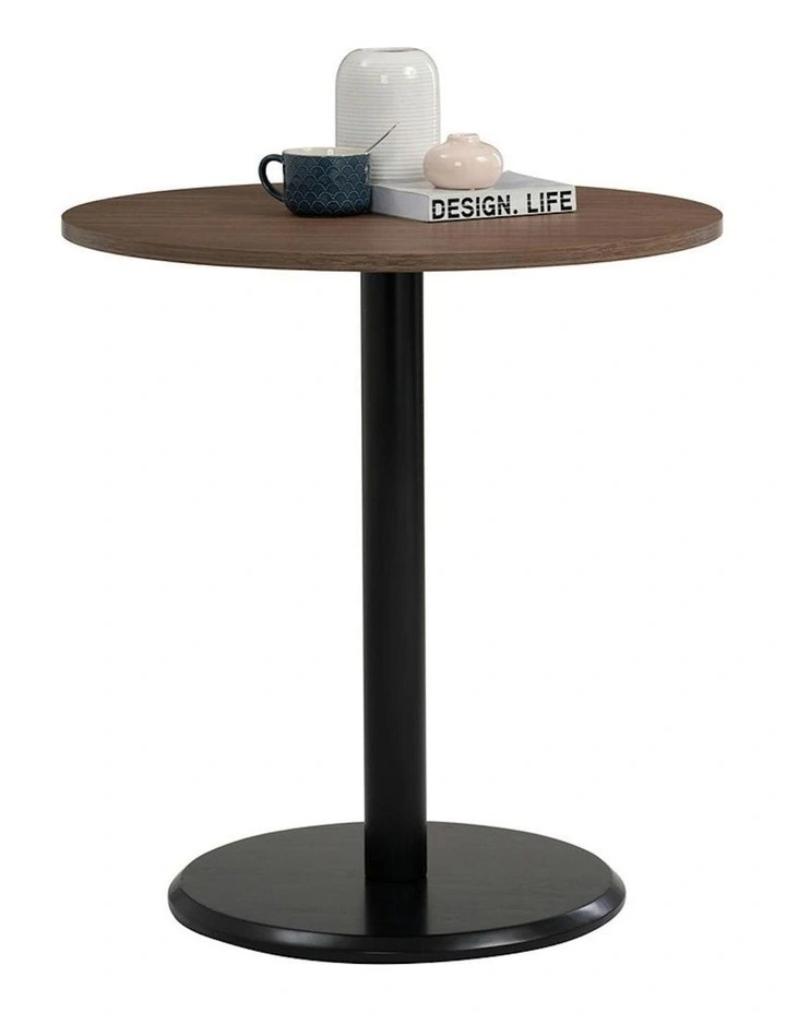 RUNDA Round Dining Table 70cm - Walnut & Black image 3