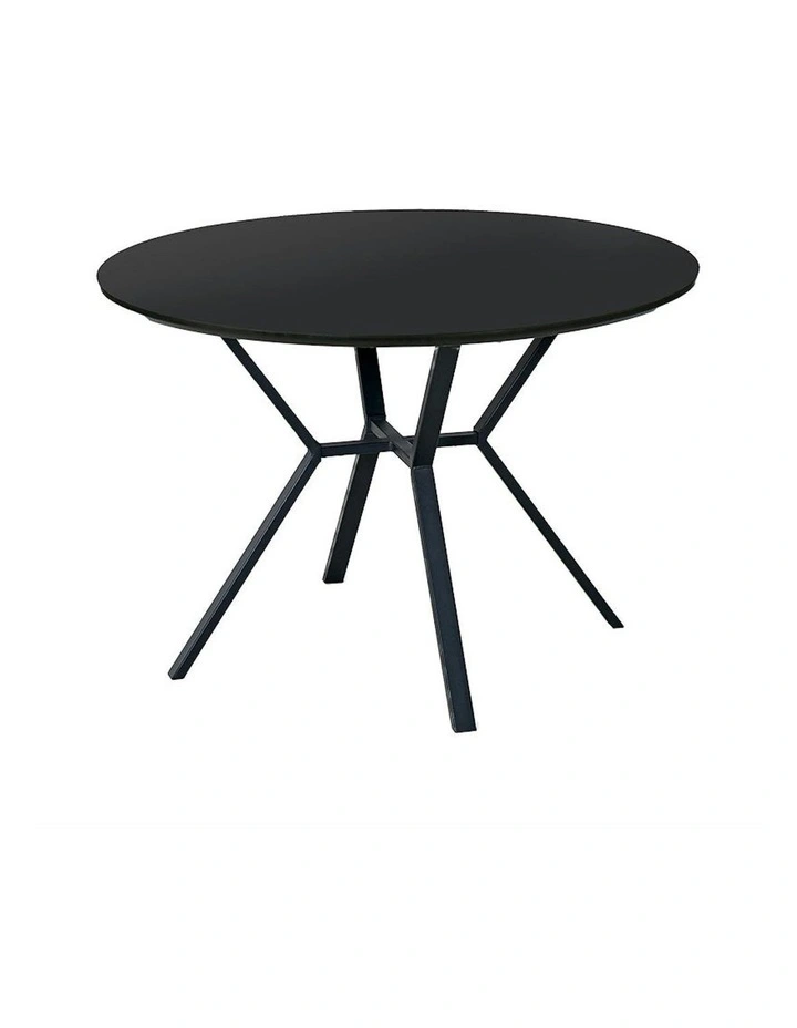 TANI Round Dining Table 110cm - Black image 1