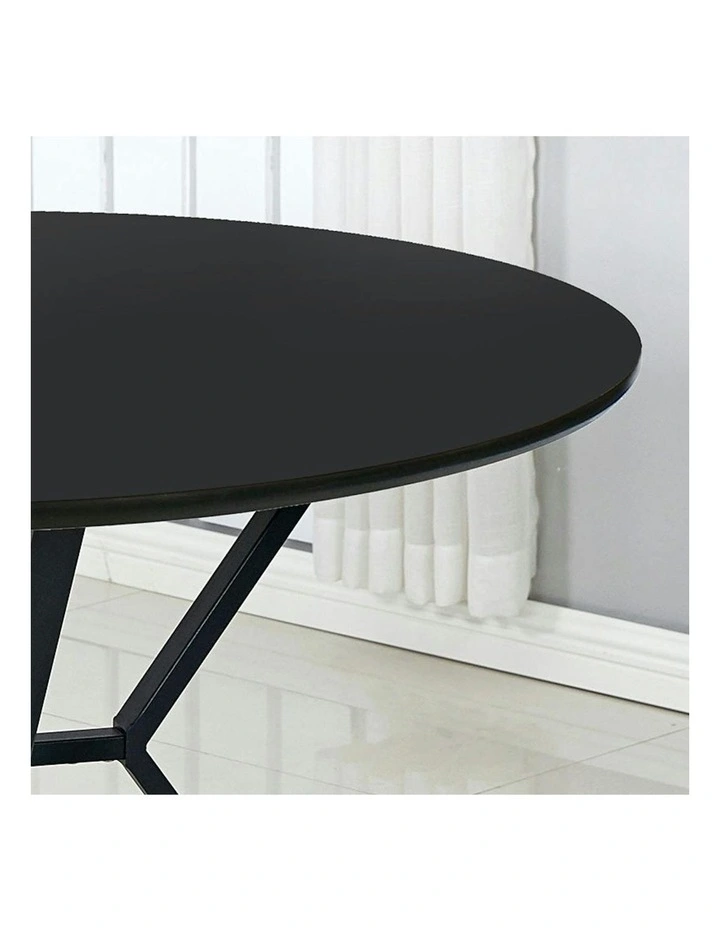 TANI Round Dining Table 110cm - Black image 2