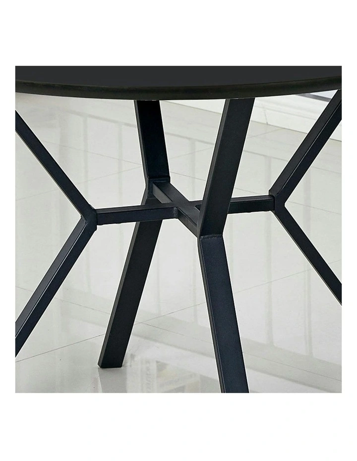 TANI Round Dining Table 110cm - Black image 4