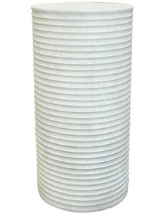 ROCCO Indoor & Outdoor Side Table Plinth 35 x 70cm - White Concrete