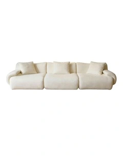 ZAHRA Three Seater Compressed Sofa White