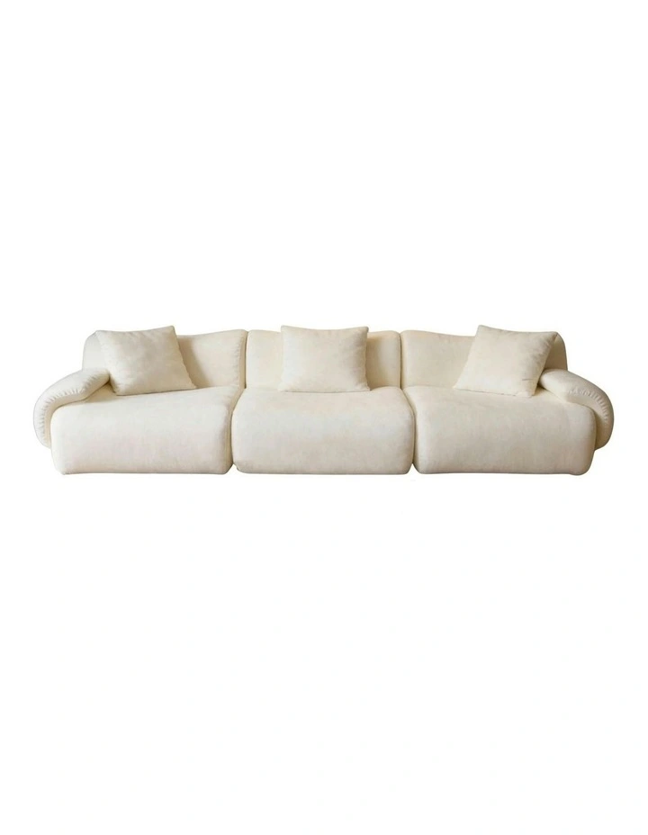 ZAHRA Three Seater Compressed Sofa White image 1