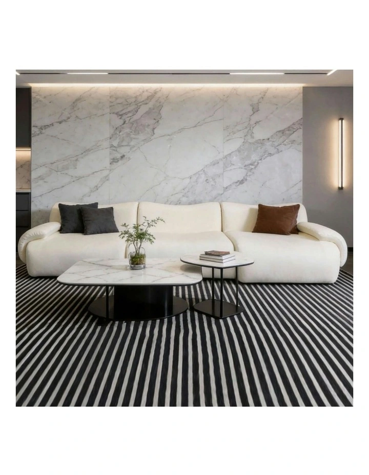 ZAHRA Three Seater Compressed Sofa White image 4