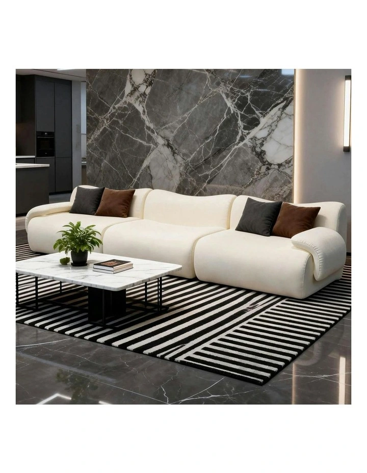 ZAHRA Three Seater Compressed Sofa White image 6