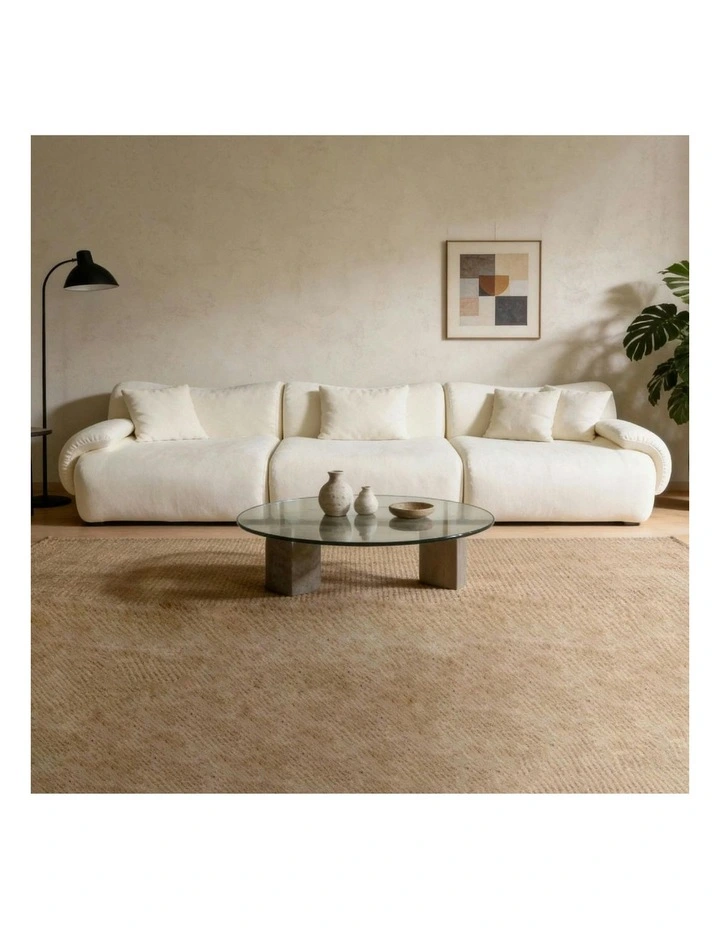 ZAHRA Three Seater Compressed Sofa White image 7