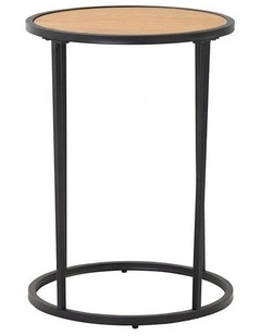 BRADFORD Side Table 40cm  - Natural & Black