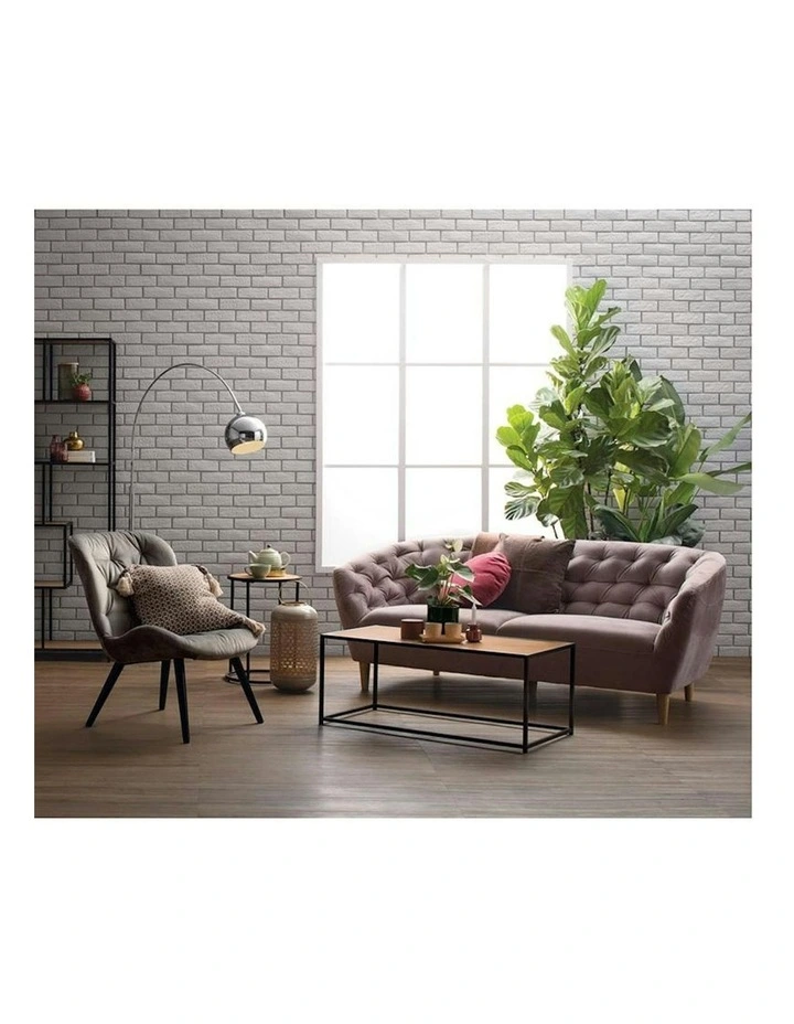 BRADFORD Side Table 40cm - Natural & Black image 6