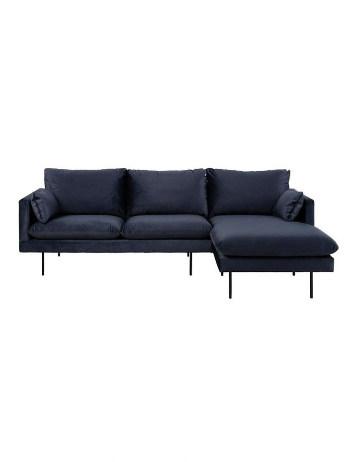 AKEMI 3 Seater Sofa with Right Chaise - Blue image 2
