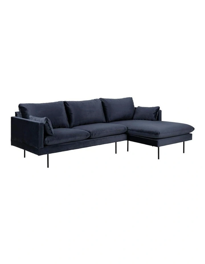 AKEMI 3 Seater Sofa with Right Chaise - Blue image 5