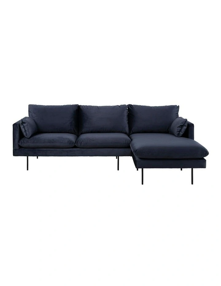 AKEMI 3 Seater Sofa with Right Chaise - Blue image 6