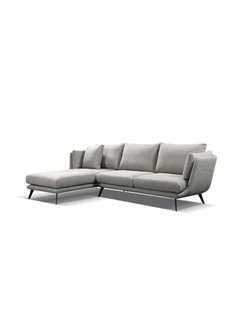 RANNI 3 Seater Sofa With Left Chaise - Warm Grey