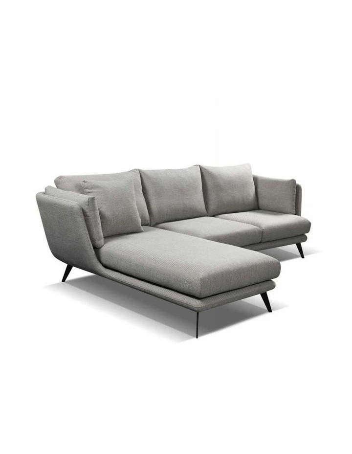 RANNI 3 Seater Sofa With Left Chaise - Warm Grey image 5