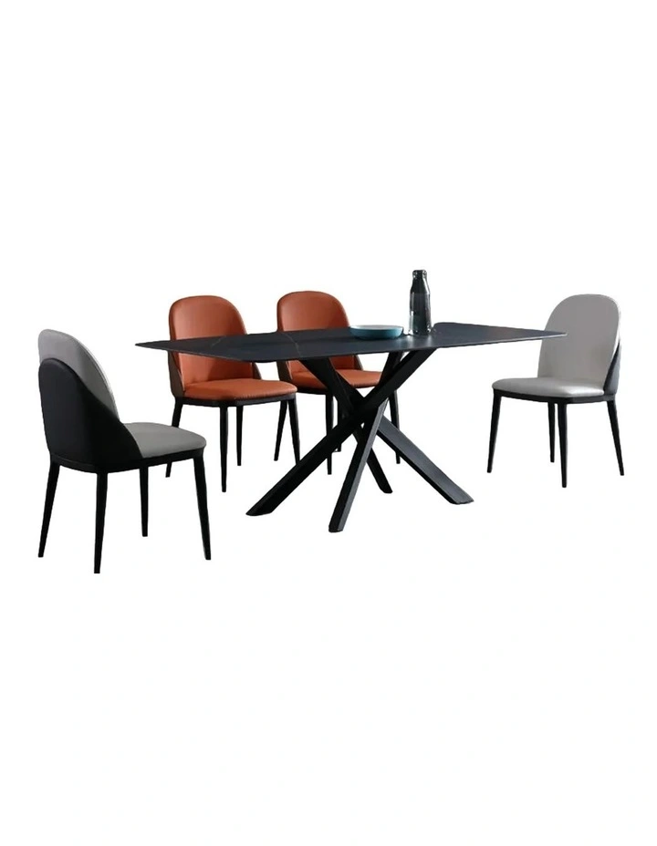 KIANA Sintered Stone Dining Table - 180cm - Black image 1