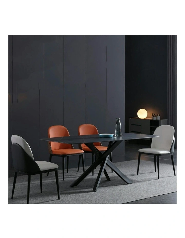 KIANA Sintered Stone Dining Table - 180cm - Black image 2