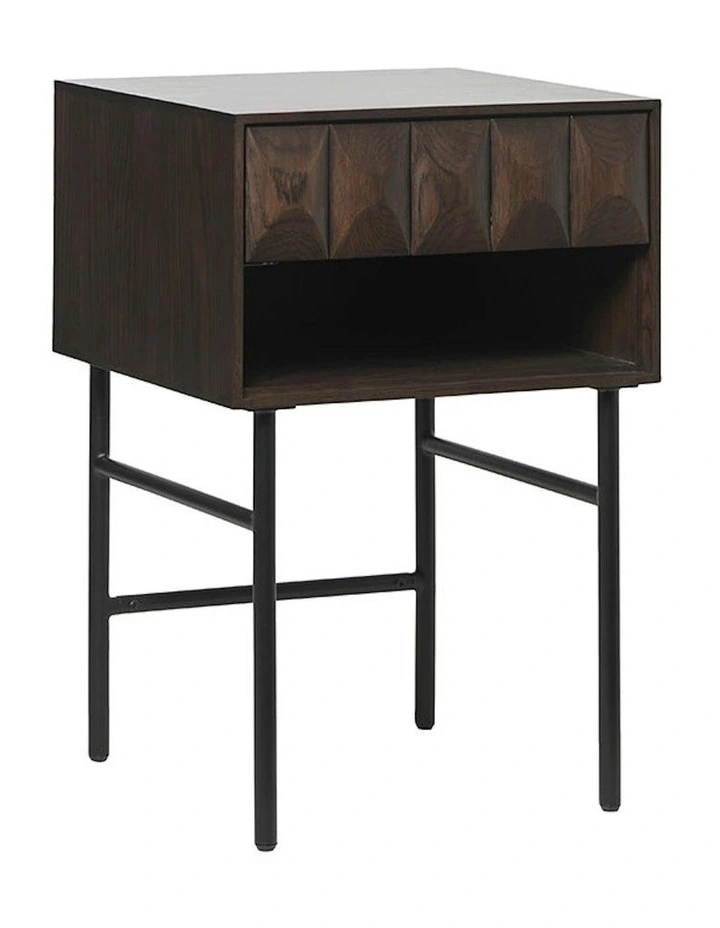 LATINA Side Table - Dark Brown / Black image 1