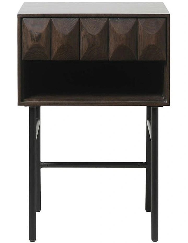 LATINA Side Table - Dark Brown / Black image 2