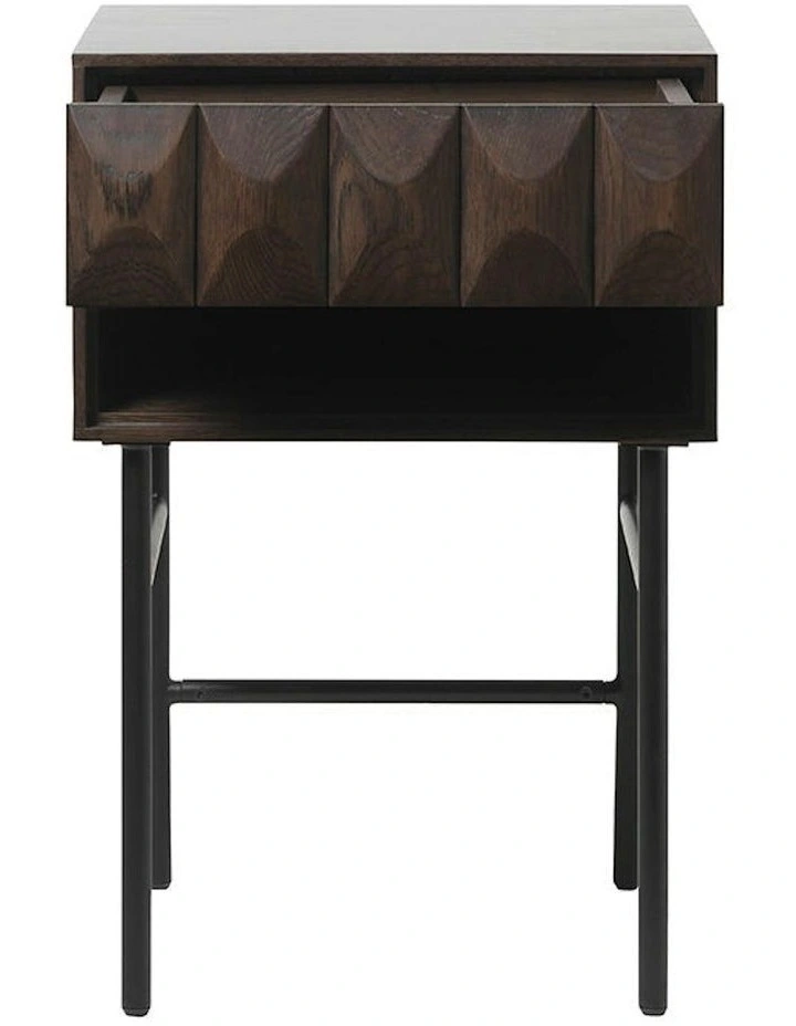 LATINA Side Table - Dark Brown / Black image 3