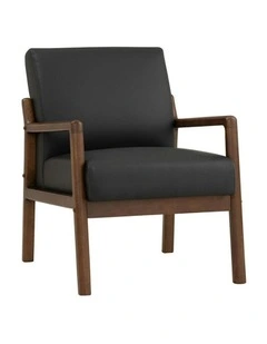 MENDO Lounge Chair - Black & Walnut