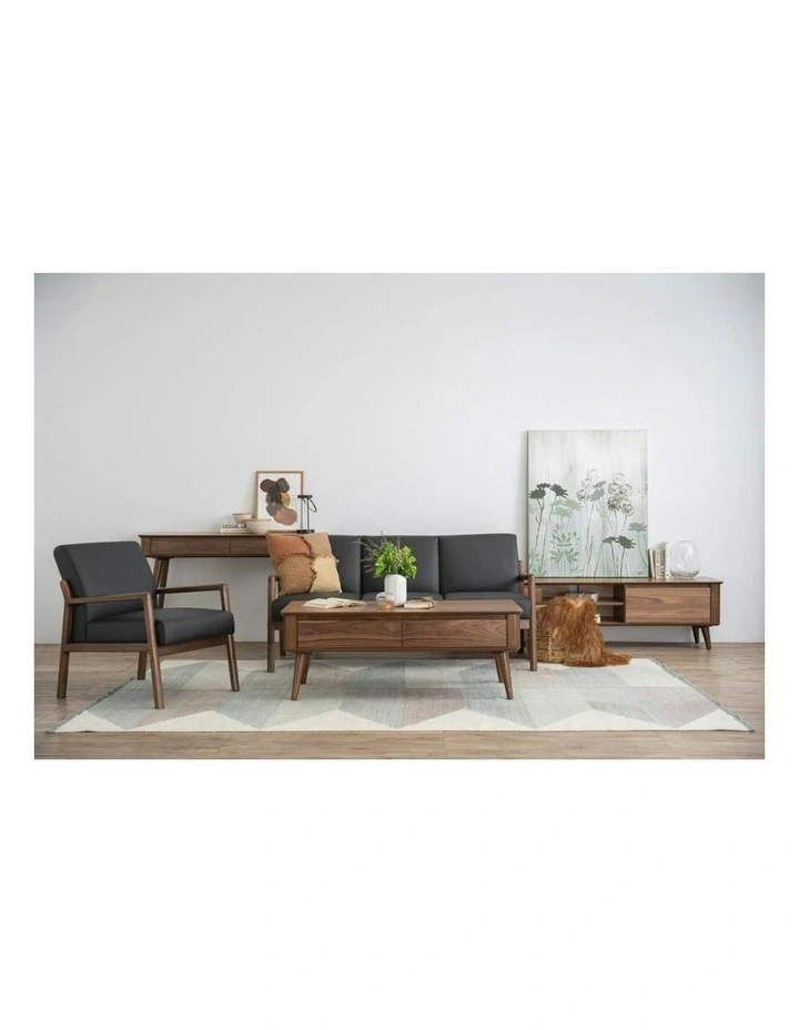 MENDO Lounge Chair - Black & Walnut image 2