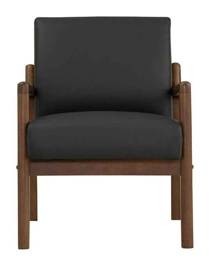 MENDO Lounge Chair - Black & Walnut image 3