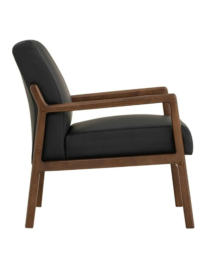 MENDO Lounge Chair - Black & Walnut image 4
