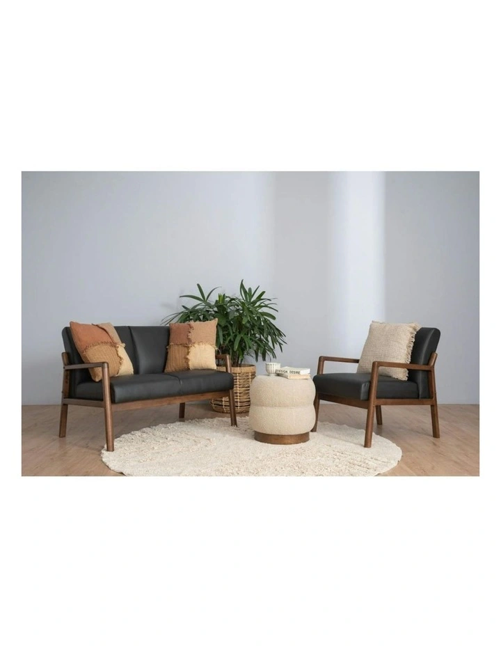 MENDO Lounge Chair - Black & Walnut image 5