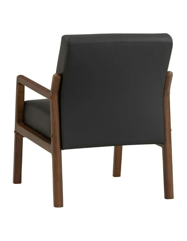 MENDO Lounge Chair - Black & Walnut image 6