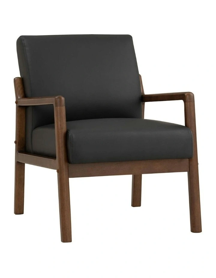 MENDO Lounge Chair - Black & Walnut image 7