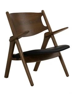 CAMRY Lounge Chair - Walnut & Black