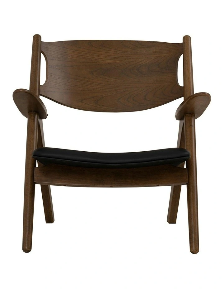 CAMRY Lounge Chair - Walnut & Black image 3