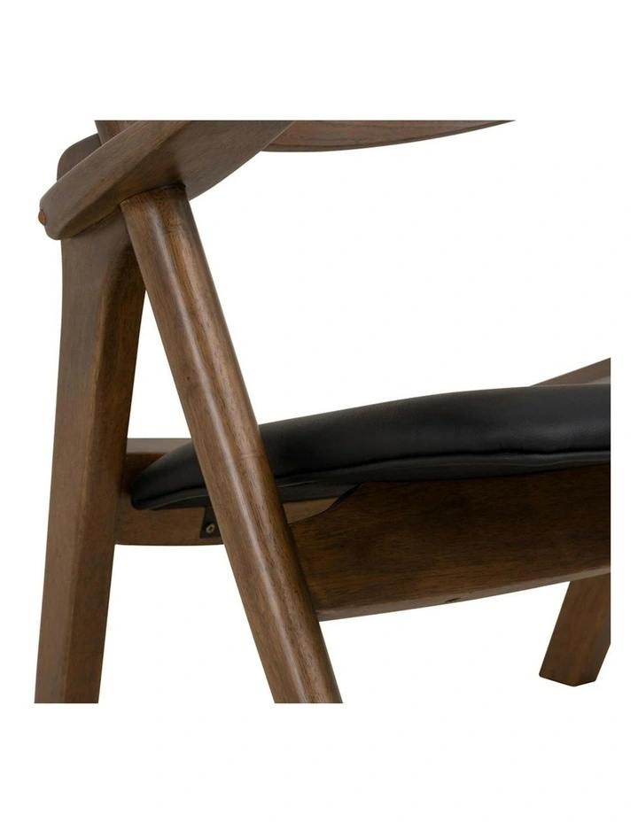 CAMRY Lounge Chair - Walnut & Black image 6