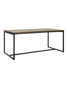 RIVOLI Dining Table 1.8M -  Smoked Oak / Black