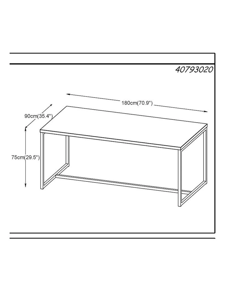 RIVOLI Dining Table 1.8M -  Smoked Oak / Black image 5