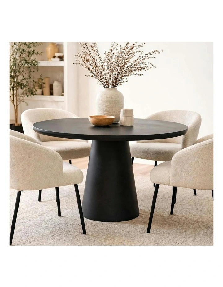 ROCCO Indoor & Outdoor Dining Table 80cm - Black Concrete image 2