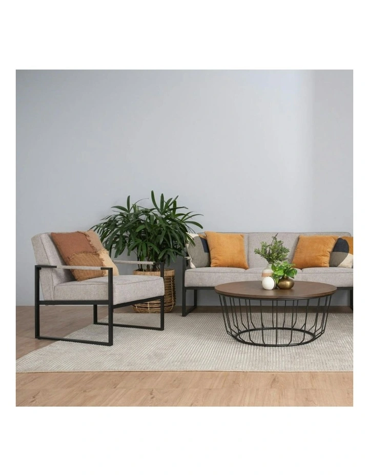 CALIBRA Single Seater Lounge Chair - Black & Grey image 2