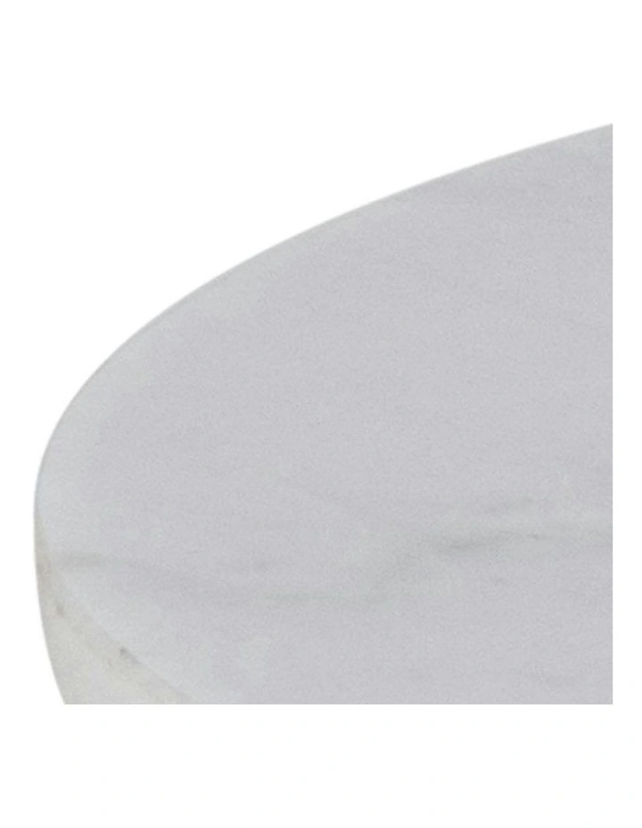 DARBY Side Table Marble 50cm - White image 3