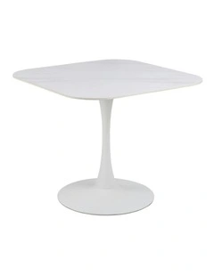 MARTA Square Dining Table 90cm - White